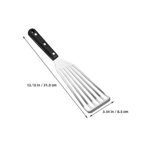 Stainless Steel Slotted Turner & Fish Spatula With Wooden