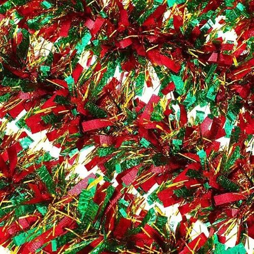 16.4Ft Christmas Tinsel Garland Metallic Shinny With LED Lig