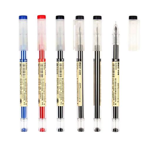 50+2Pcs/Set 0.35mm Red/Black/Blue Ink Gel Pens Set Refills R