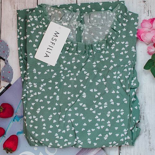 Msfilia Summer Ladies Elegant Dot Print Chic Dress Women