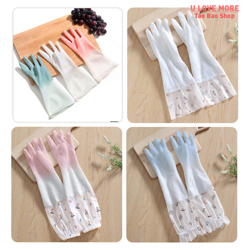 Rubber Gloves Womens Kitchen Thickened Washing Clothes Wash