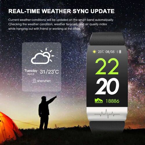 Q1s Smart Band ECG+PPG Fitness Tracker Heart Rate Blood Pres