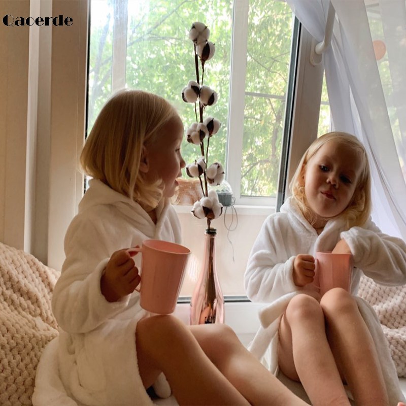 Children Bath Robes Flannel Winter Kids Sleepwear Robe Infan图片