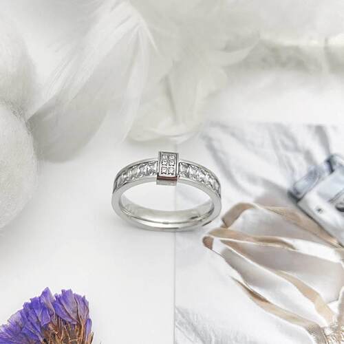 New female micro diamond ring full diamond electroplating 18