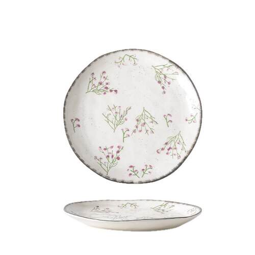 European style floral retro rustic ceramic tableware set