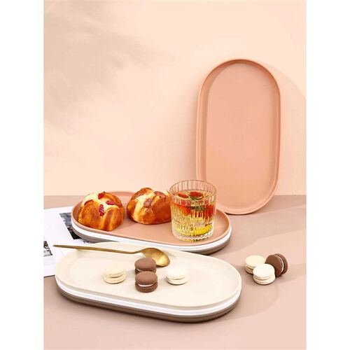 WORTHBUY Cake Dessert Plate Food Serving Tray Plastic Dinner