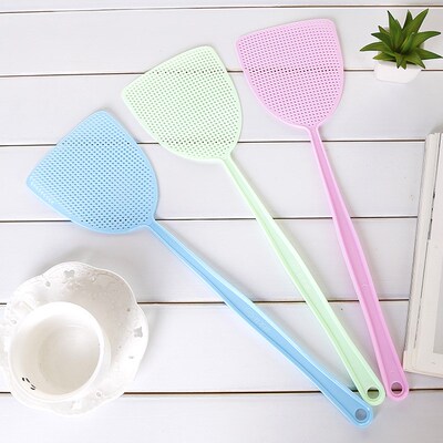 Creative Durable Plastic Fly Swatter with Extended Handle fo