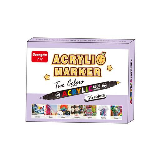 acrylic丙烯马克笔双头双色软头soft brush double headed marker