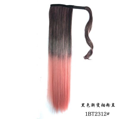 Colorful DualColor Gradient Magic Tape Clipon Ponytail Lifel