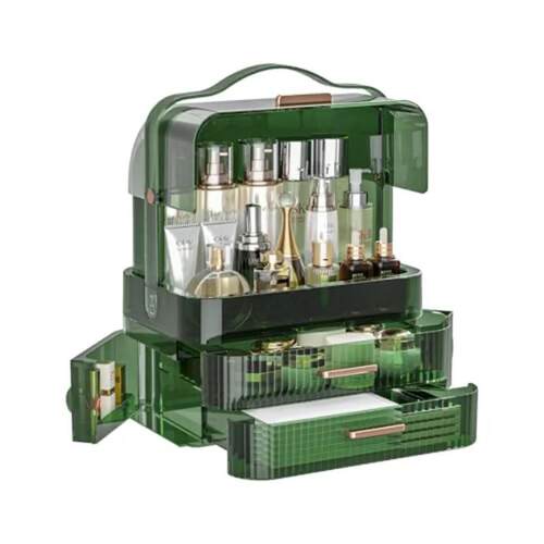 Cosmetics Storage Box Transparent Lid Large Makeup Organizer