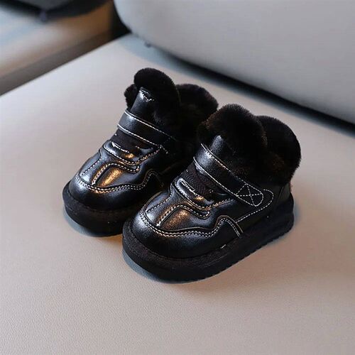 2023 Winter Snow Boots For Girls PU Leather Plush Warm Cotto