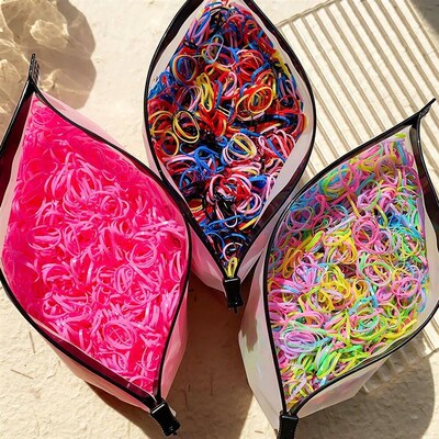 480pcs Elastic Rubber Band for Girl Colourful Disposable Hai