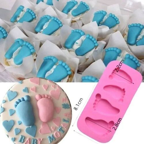 1PC Cake Mold Baby Foot Silicone Mold Chocolate Fondant Cake