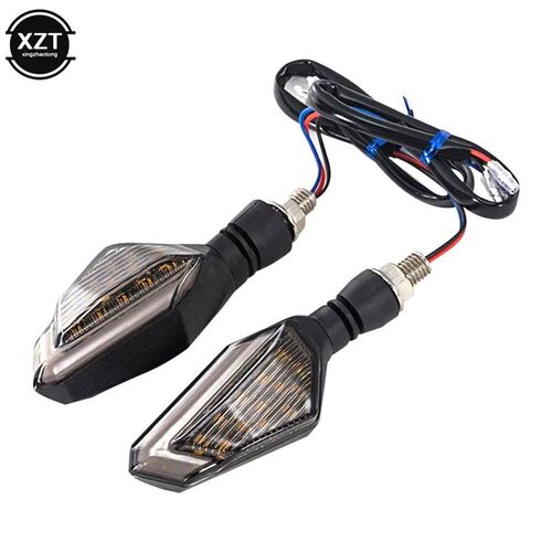 2Pcs Motorcycle LED Turn Signal Lamps Left Right Signals Day