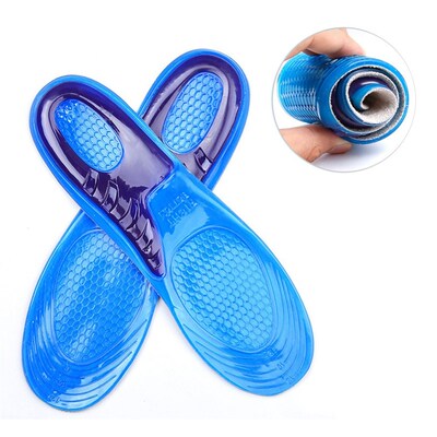 Silicone Anti-Slip Gel Soft Sport Shoe Insole Pad S/L Size跨