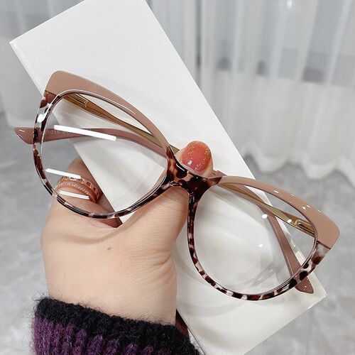 New Color-blocking Anti-blue Light Glasses  Metal sunglasses