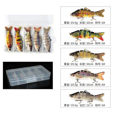 Fishing wobbler Lifelike 6/7 Segment Swimbait Crankbait Har