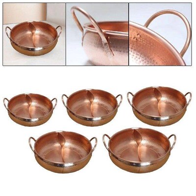 Double Flavor Hotpot Hammered Soup Cookware with Divider