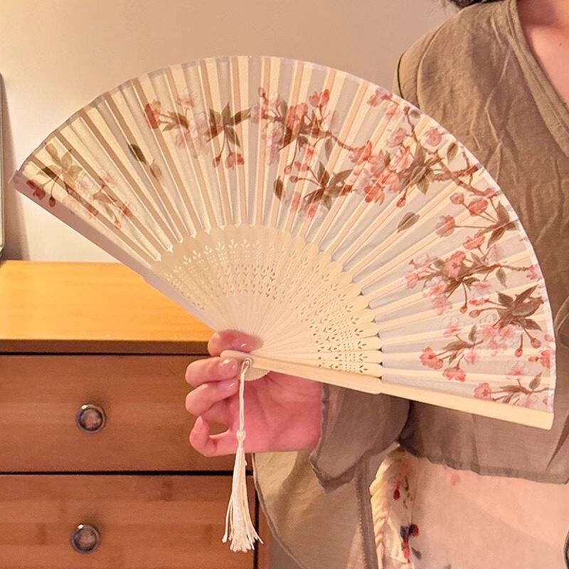 工厂好物扇子国风新中式折扇夏天汉服旗袍马面裙配饰舞蹈扇随身可图片
