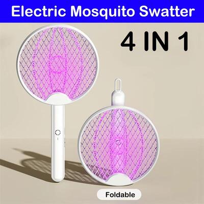 3000V USB Rechargeable Foldable Electric Mosquito Swatter Ki