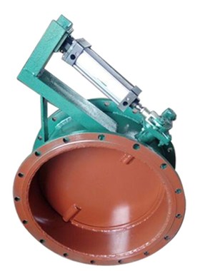 气动通风蝶 烟气风道手动电动调节 DN300气动圆风门百叶蝶