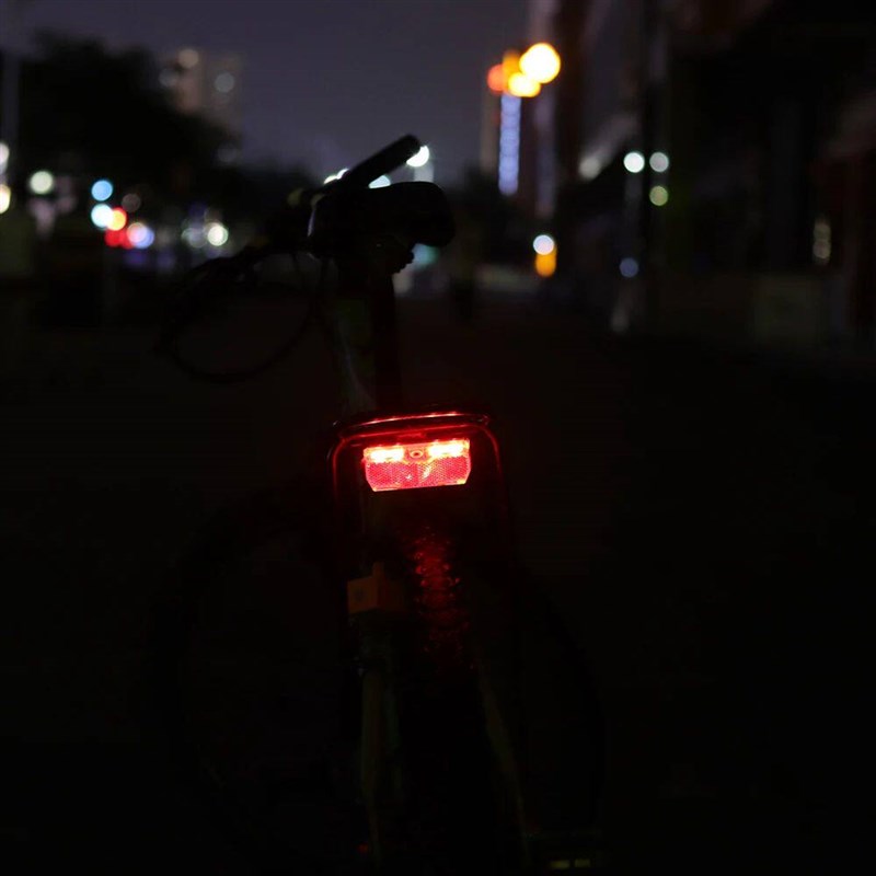 Red Bicycle Rear Light Use 2pcs AAA Batteries Bike Rear Rack图片