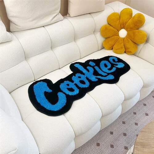 Handmade Cookies Rug for Kids Room Tufted Carpet Mat Soft Pl