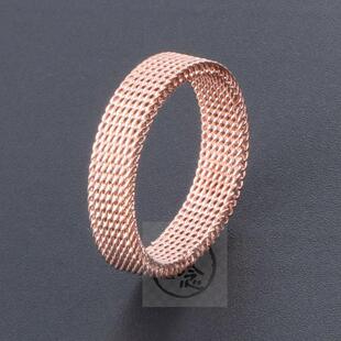 。Jewelery titanium steel soft mesh ring titanium steel men