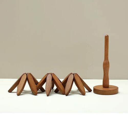 4PCS Bamboo Wooden Tree Design Stand Table Mat Coaster Wood