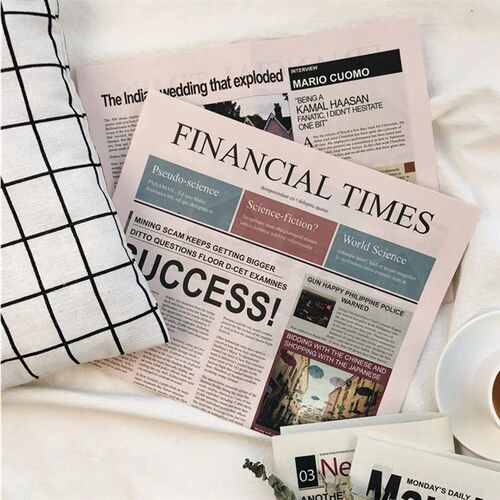 2pcs/set Vintage English Newspaper Photography Props Photo B