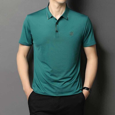 Summer new seamless glued ice silk seamless casual short-sle