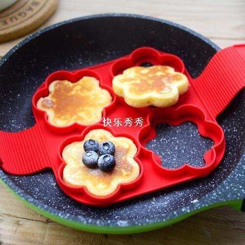 Nonstick Pancake Maker Silicone Flip Cooker Egg Ring Mold Fo