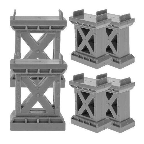 6 Pcs Train Pier Wooden Track Accessories Bridge Supports