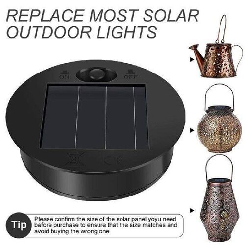 2Pcs Solar Light Replacement Top LED Solar Panel Lantern