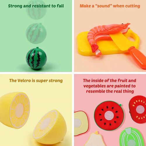 Children Toys Cutting Fruits and Vegetables Set for Kids Pre