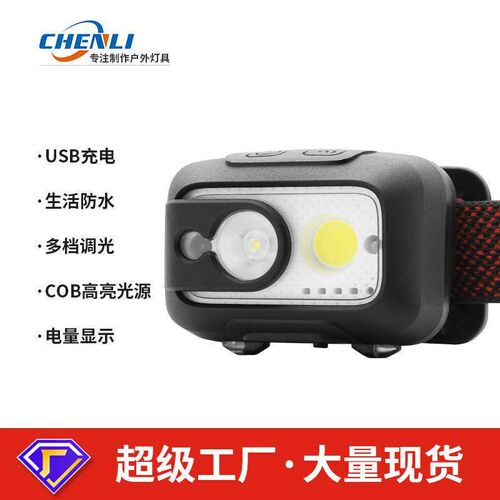 Three-gear variable light COB headlights highlight 1W strong