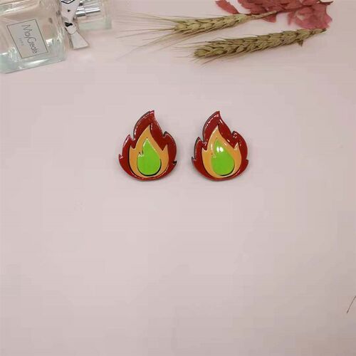 Personality simple alternative acrylic three-color flame ear