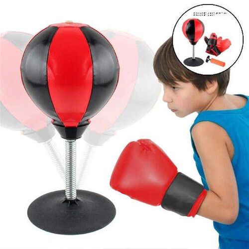 PU Leather Desktop Punching Bag with Stand Decompression