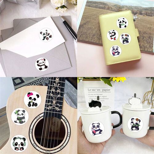 100-500pcs Cute Panda Cartoon Stickers Reward Sticker for Ki