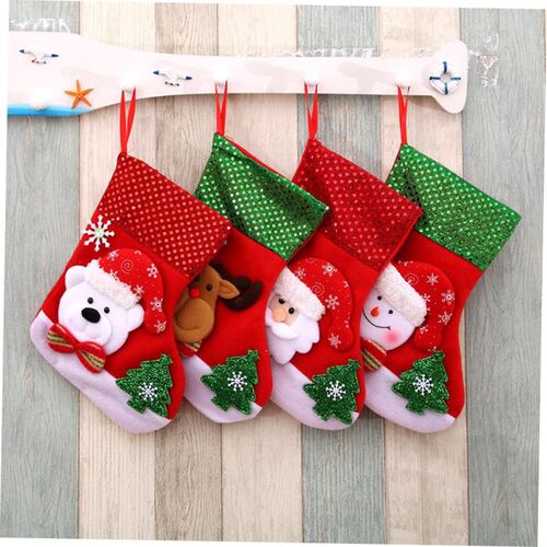 Santa stocking presents Goodie bags Christmas decorations