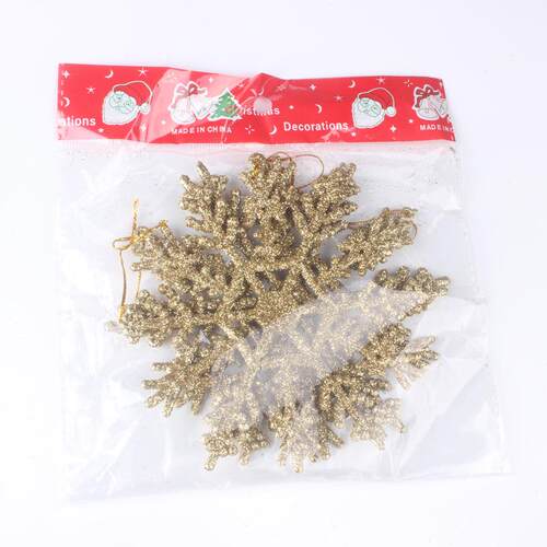 Christmas decorations plastic snowflakes xmas tree pendant