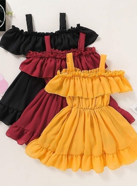 新款 children girls baby dress for kids clothes toddler red