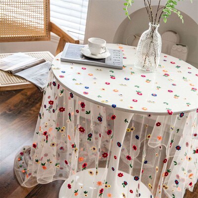 Imam Qiyun Tablecloth Color Embroidered Flower Cake Photogra