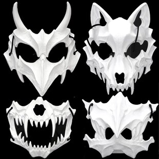 Topeng Tulang Tengkorak Halloween Topeng Teror Cosplay Prope
