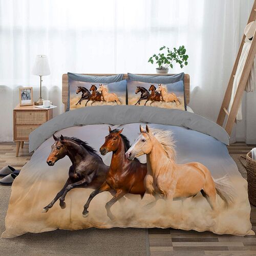Horse Bedding Set 3D Custom Design Animal Duvet Cover Sets W