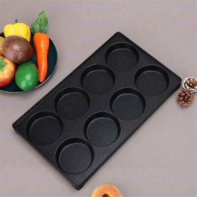 8-Hole Egg Burger Machine Rust Proof Grilled Sausage Pan