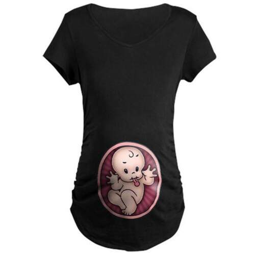 Summer Pregnancy Tshirt Size S-3XL Maternity Cute Baby Print