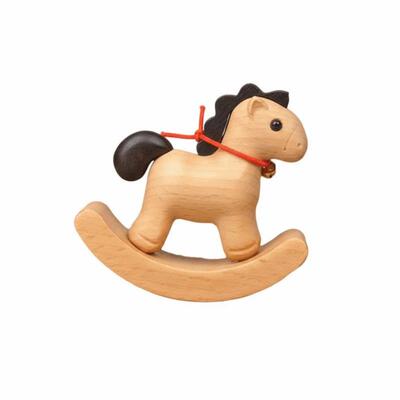 Wooden Material Wooden Rocking Horse Carved Design Nordic De