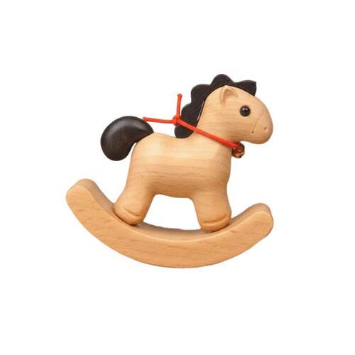 Wooden Material Wooden Rocking Horse Carved Design Nordic De