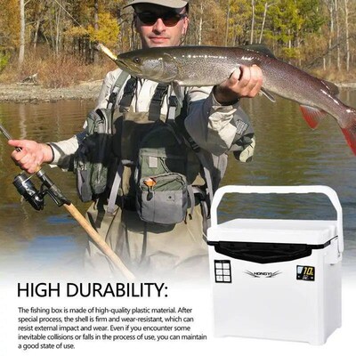 10L Fishing Cooler Box Outdoor Ice Box for Hiking Fishing Ta